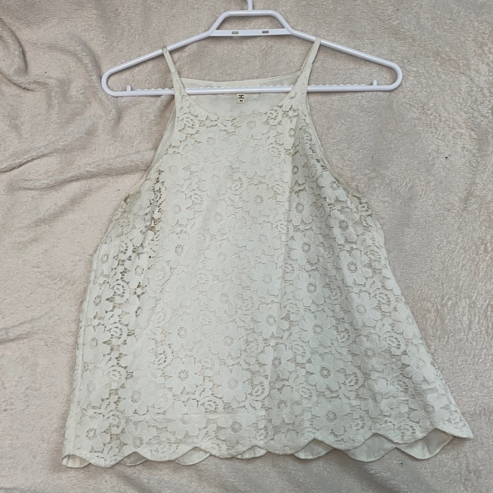 White racer back tank